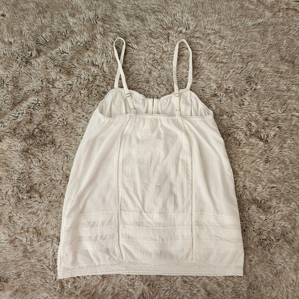 Free People Wide Awake‎ Mini Slip Dress in Ivory Women's Size Large